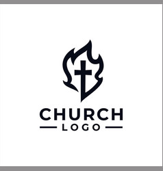 Church logo design inspiration idea concept Vector Image