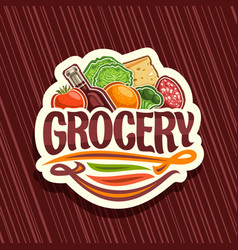 Logo for grocery store Royalty Free Vector Image