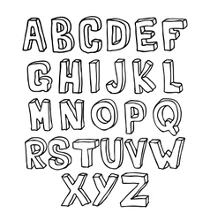 Sketchy alphabet Royalty Free Vector Image - VectorStock