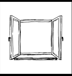 Wood window frame Royalty Free Vector Image - VectorStock