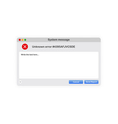 Window user interface system message template Vector Image