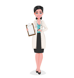 Doctor woman professional medical staff Royalty Free Vector