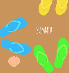 Beach sandals Royalty Free Vector Image - VectorStock