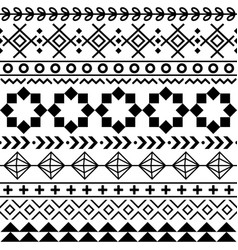 Aztec geometric seamless pattern Royalty Free Vector Image