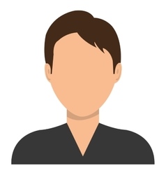 Male profile avatar with brown hair Royalty Free Vector