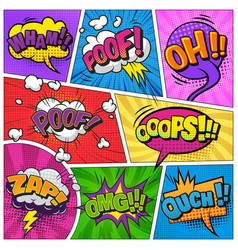 Comic bright seamless pattern Royalty Free Vector Image