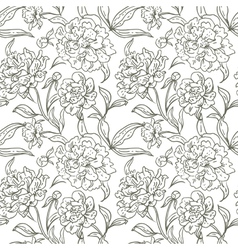 Peony seamless pattern Royalty Free Vector Image