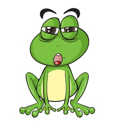 Green Frog On White Background Royalty Free Vector Image