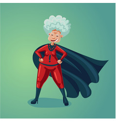 Super granny cartoon Royalty Free Vector Image