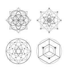 Sacred Geometry Set Royalty Free Vector Image - Vectorstock