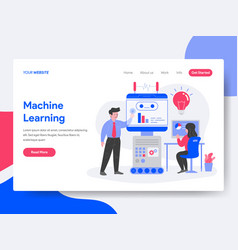 Artificial intelligence concept landing Royalty Free Vector