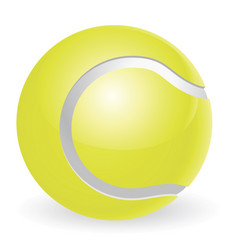 Cartoon tennis ball with a wry smile Royalty Free Vector