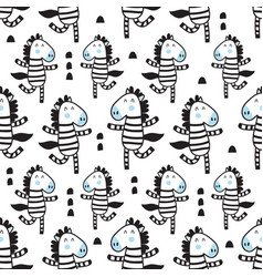 Seamless childish pattern with african animals Vector Image