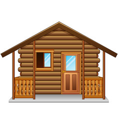 Cartoon hut on a white background Royalty Free Vector Image