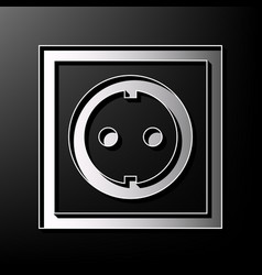 Socket sign gray 3d printed Royalty Free Vector Image