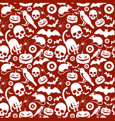 Seamless pattern with evil skull Royalty Free Vector Image