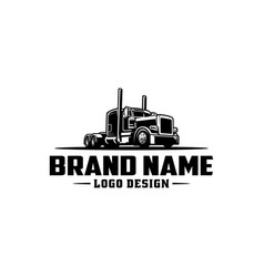 Trucking industry american truck big rig logo Vector Image