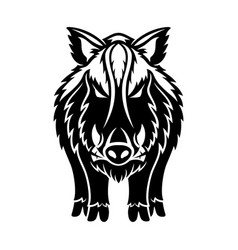 Wild pig warning sign Royalty Free Vector Image