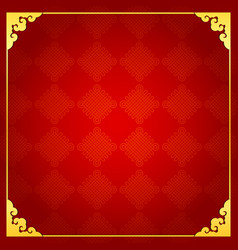 Chinese traditional background with golden frame Vector Image