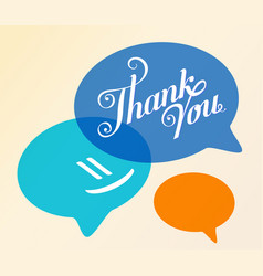 Red speech bubble thank you Royalty Free Vector Image