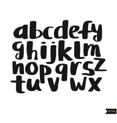 Alphabet letters calligraphic script Royalty Free Vector
