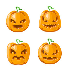 Halloween jack o lantern pumpkin decoration scary Vector Image