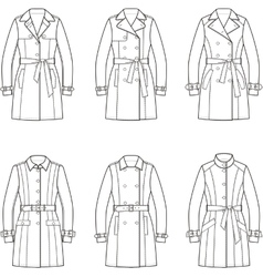 Trench coat Royalty Free Vector Image - VectorStock