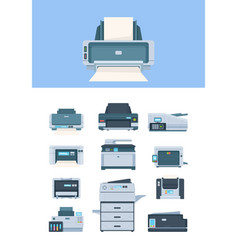 Printing house industry plotter inkjet offset Vector Image