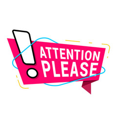 Attention please symbols with megaphone Royalty Free Vector