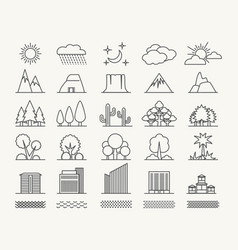 Sketch city building set Royalty Free Vector Image