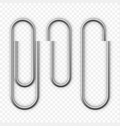 Paper clip attachment silhouette paperclip black Vector Image