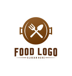 Modern minimalist logo food cooking logo Vector Image