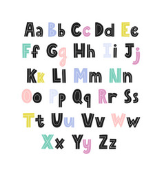 Cartoon Colorful Alphabet Royalty Free Vector Image