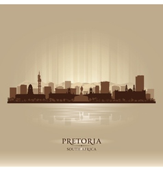 Pretoria city skyline silhouette Royalty Free Vector Image