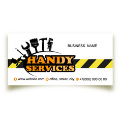 Home renovation and service business card Vector Image