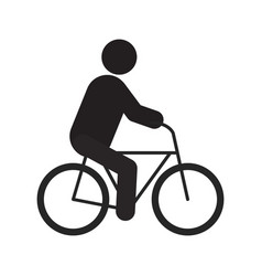 Man on bicycle icon Royalty Free Vector Image - VectorStock