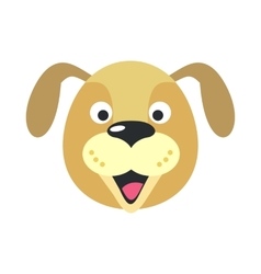 Cute dog in flat style Royalty Free Vector Image