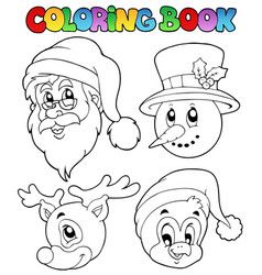 Coloring book santa claus topic 8 Royalty Free Vector Image