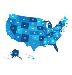 Map usa Royalty Free Vector Image - VectorStock