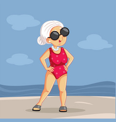 Granny on the beach