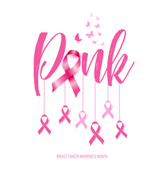 Breast cancer awareness concept pink Royalty Free Vector