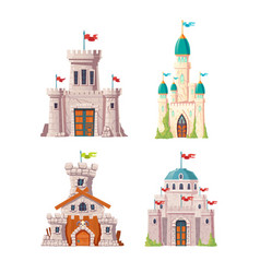 Cartoon castle fairytale medieval tower of Vector Image