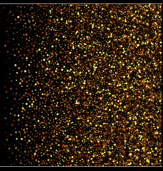 Gold glitter texture on a black background golden Vector Image