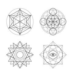 Sacred geometry set Royalty Free Vector Image - VectorStock