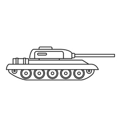 Tank icon in outline style Royalty Free Vector Image