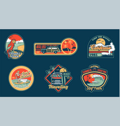 Surfboard Set Prints Royalty Free Vector Image