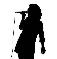 Female singing Royalty Free Vector Image - VectorStock