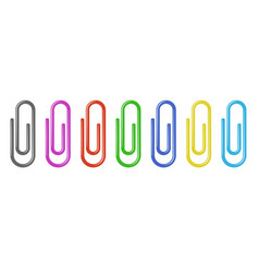 Colour Paper Clips Made Of Shining Material Vector Colour Paper Clips Made Of Shining Material Vector