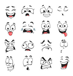 Face expression isolated feelings icons set Vector Image