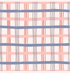 Textured gingham check overlapping stripe Vector Image